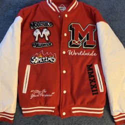 Red Letterman Varsity Jacket