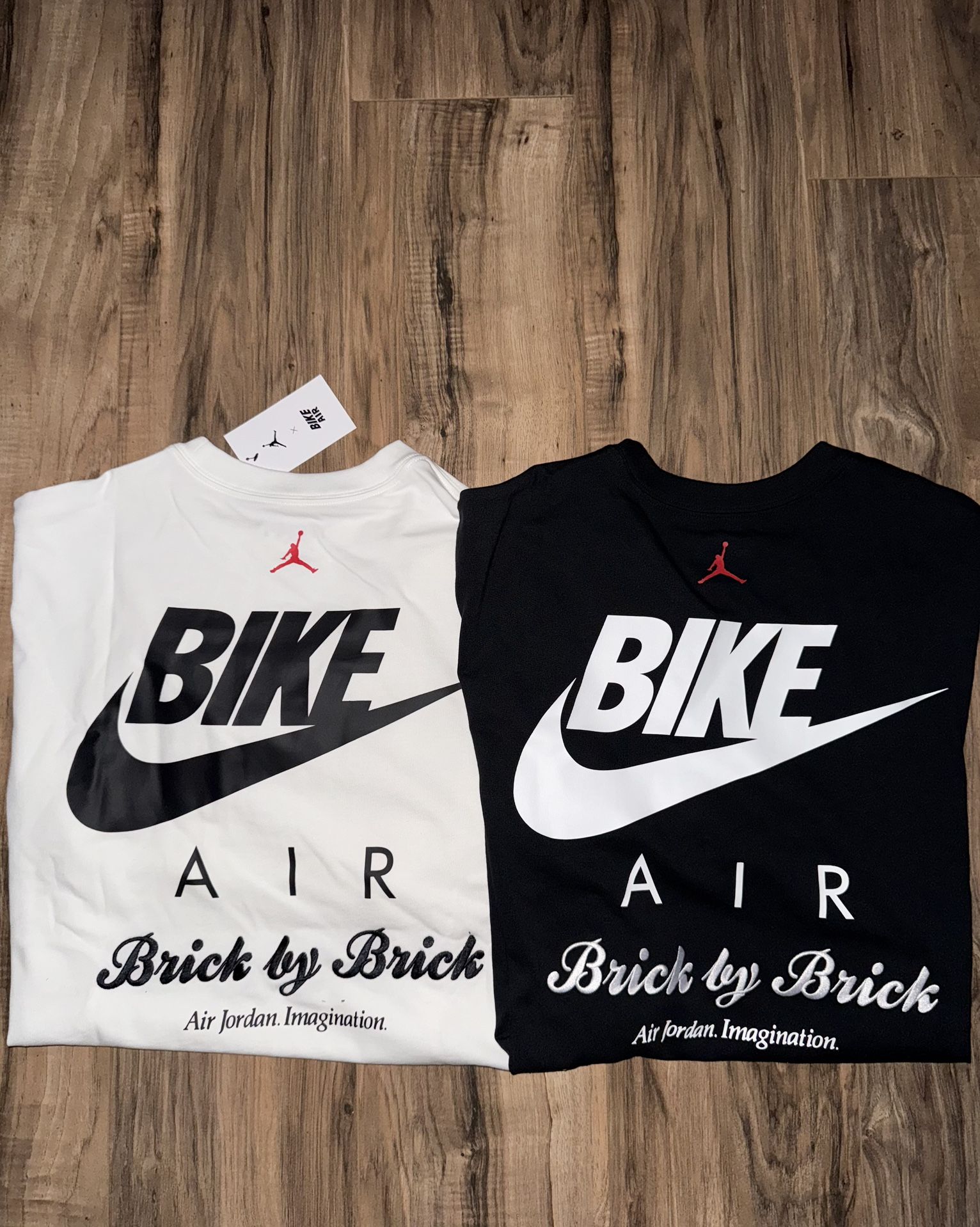 New Men’s Size Large Jordan X Nigel Sylvester Brick Tee Black & White