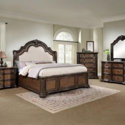 Queen Bed Dresser Mirror Night Stand 