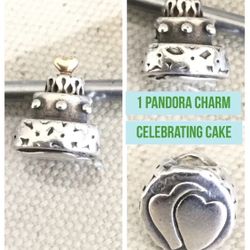 1 Pandora two-tone celebration cake charm