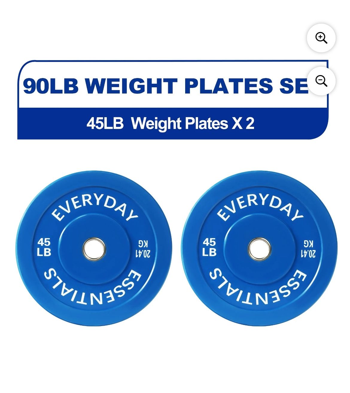 BalanceFrom Olympic Bumper Plate Weight Plate, 45 lbs Pair Color