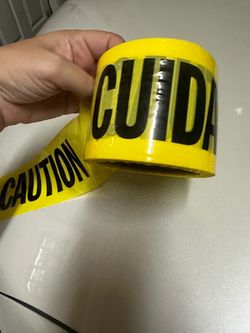 Halloween caution tape