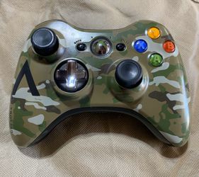 Xbox 360 camouflage wireless controller needs battery and battery cover