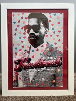 Kanye West 808s & Heartbreak Framed Print 27x21