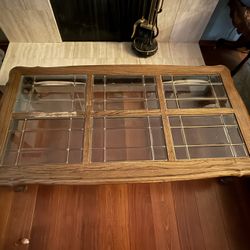 Wood And Glass Table