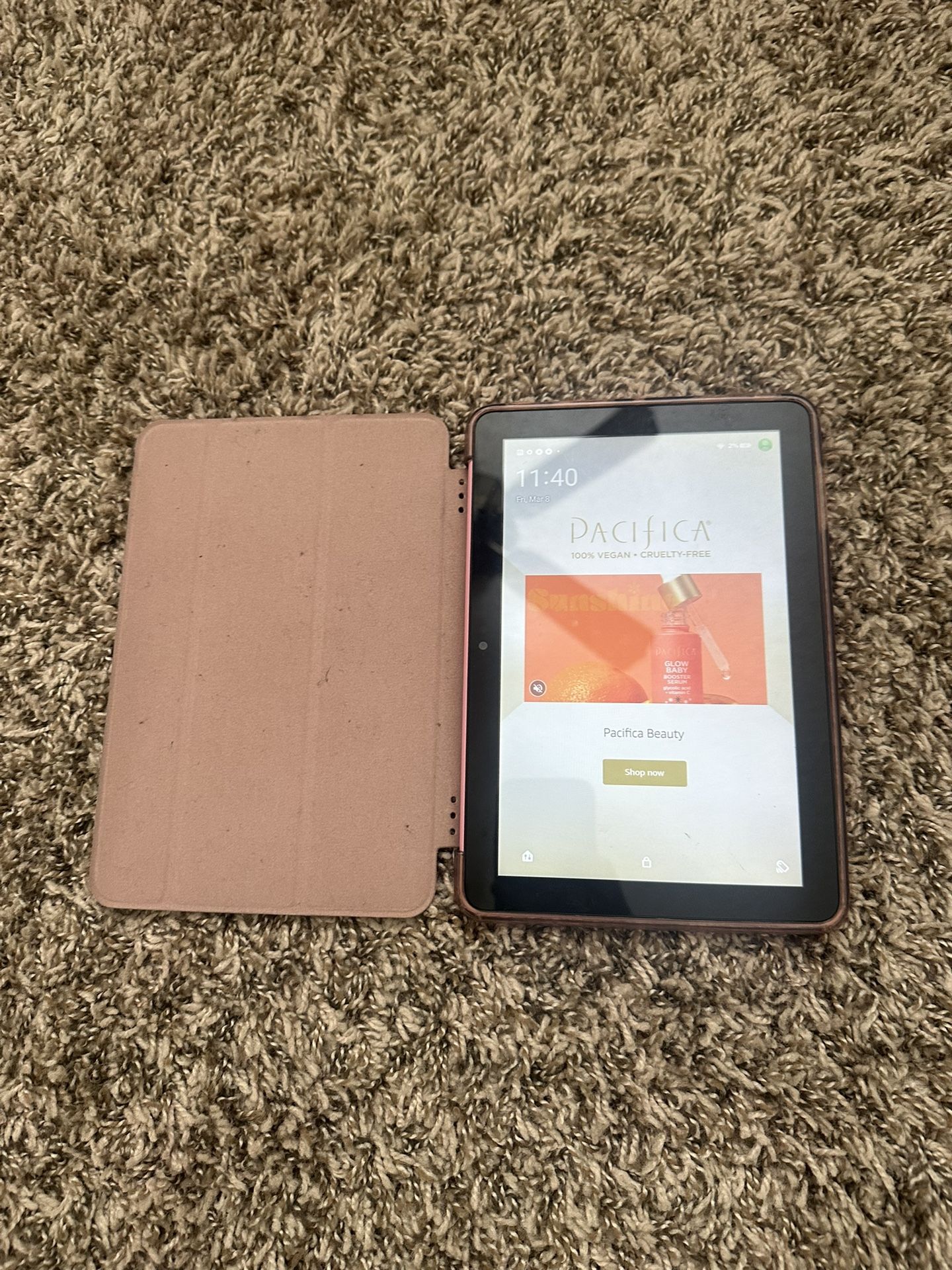 Kindle Fire 8 Pink With Case 