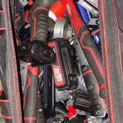 Collection Of Working Tools And Battery 