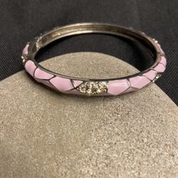 ENAMEL & CRYSTAL Hinged Bangle BRACELET 