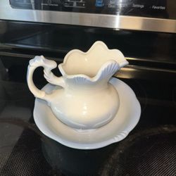 Ombré Blue Ceramic Pitcher
