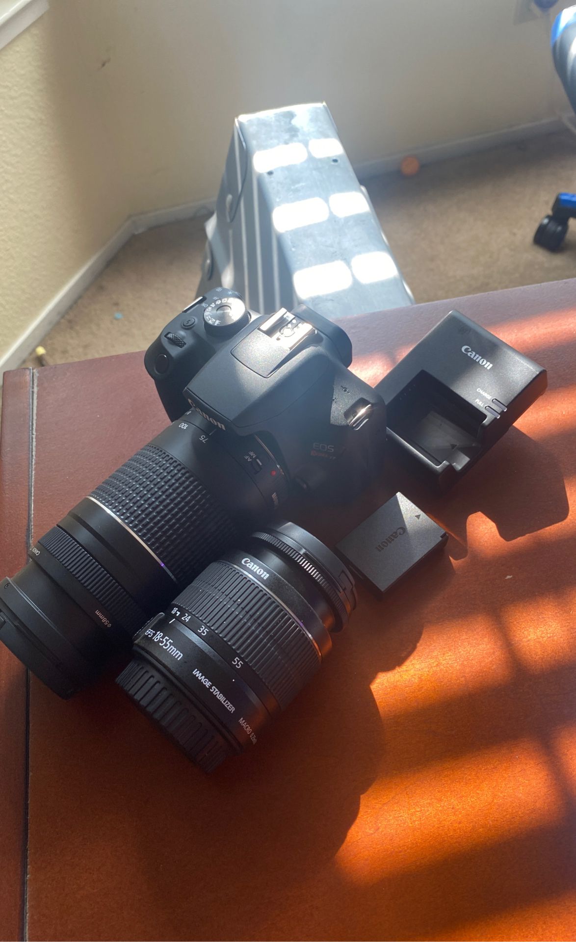 Canon EOS Rebel T7 DSLR Camera Bundle with Canon EF-S 18-55mm f/3.5-5.6 is II Lens + Canon EF 75-300mm f/4-5.6 III Lens with shoulder bag