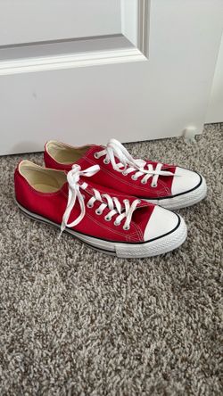 Red converse shoes