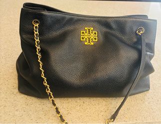 Tory Burch Black Pebbled Leather Shoulder Bag