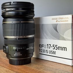 Canon EF-S 17-55mm f/2.8 IS USM Lens + 2 Polarizers + Box