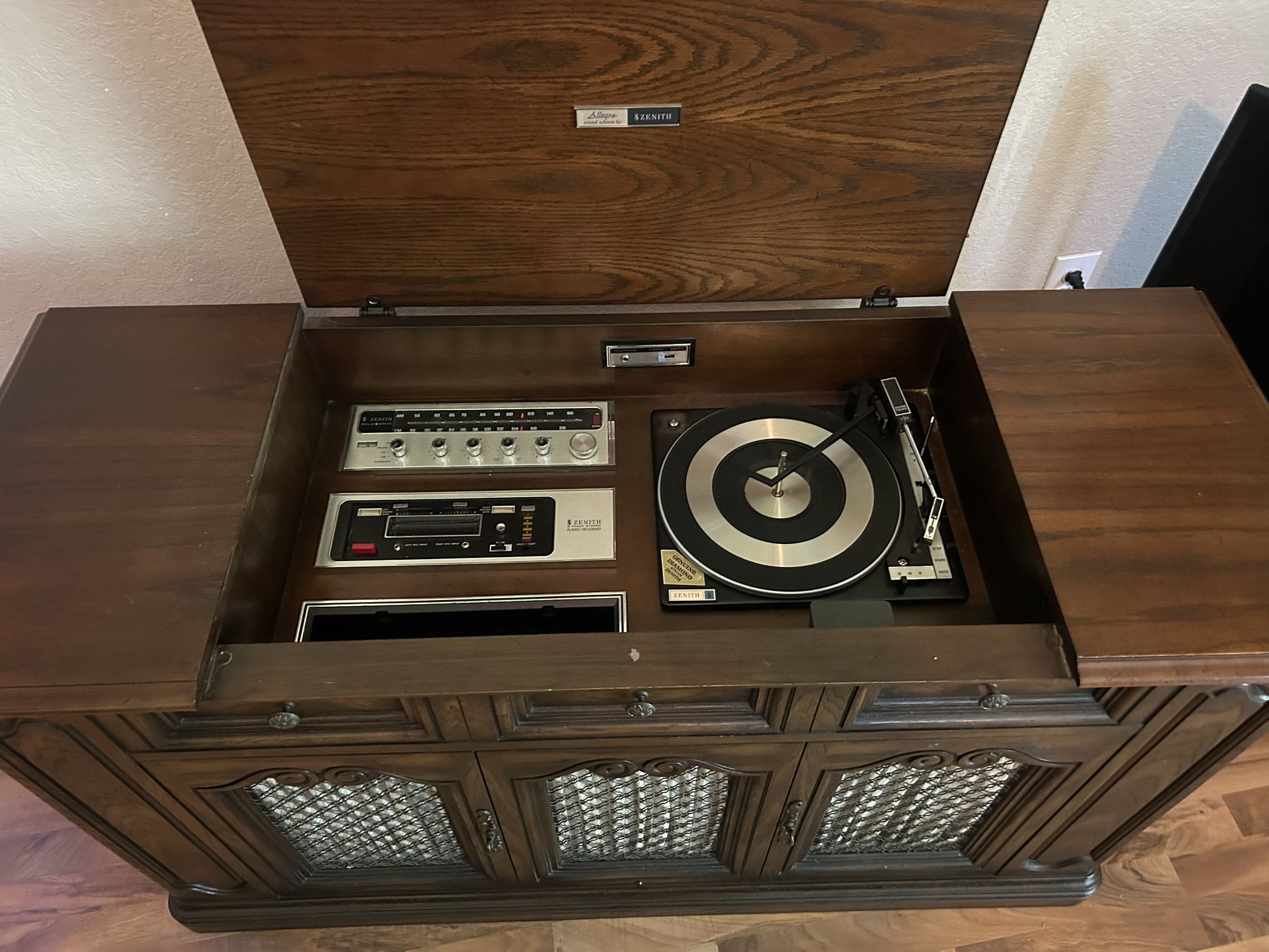 Zenith Allegro console stereo system