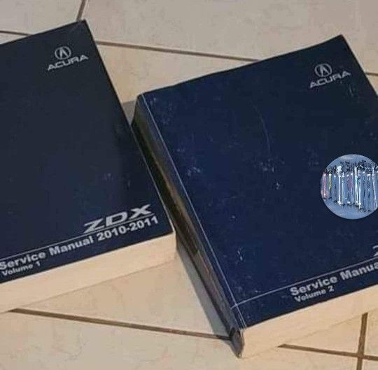 2010/11 used - like new - Acura ZDX 2 volume set original Factory Service Shop Manuals Holmdel NJ.