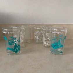 Vintage Flintstone Juice Glasses