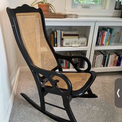French Cane Rocking Chair 