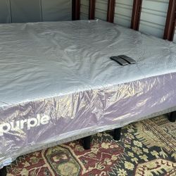 New King PURPLE Restore Plus Soft Hybrid mattress + adjustable bed with MASSAGE FEATURES, LED LIGHT, USB PORTS + more!