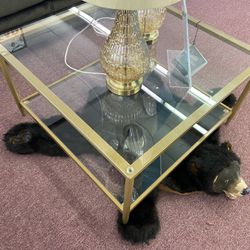 GOLD 3-PIECE COFFEE AND END TABLE SET