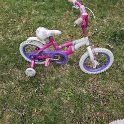 Prices Firm.. Little Girl 16-in Bicycle With Training Wheels