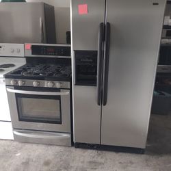 Refrigerator And Gas Range 