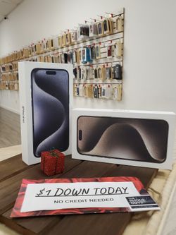 Apple IPhone 15 Pro 5G 128GB Unlocked Brand New - $1 Down Today - NO CREDIT Needed