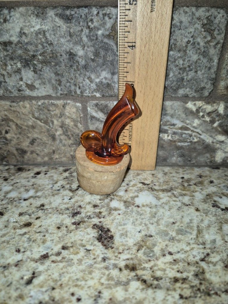 Vintage Half Gallon Whiskey Jug Red Pourer Spout/Cork