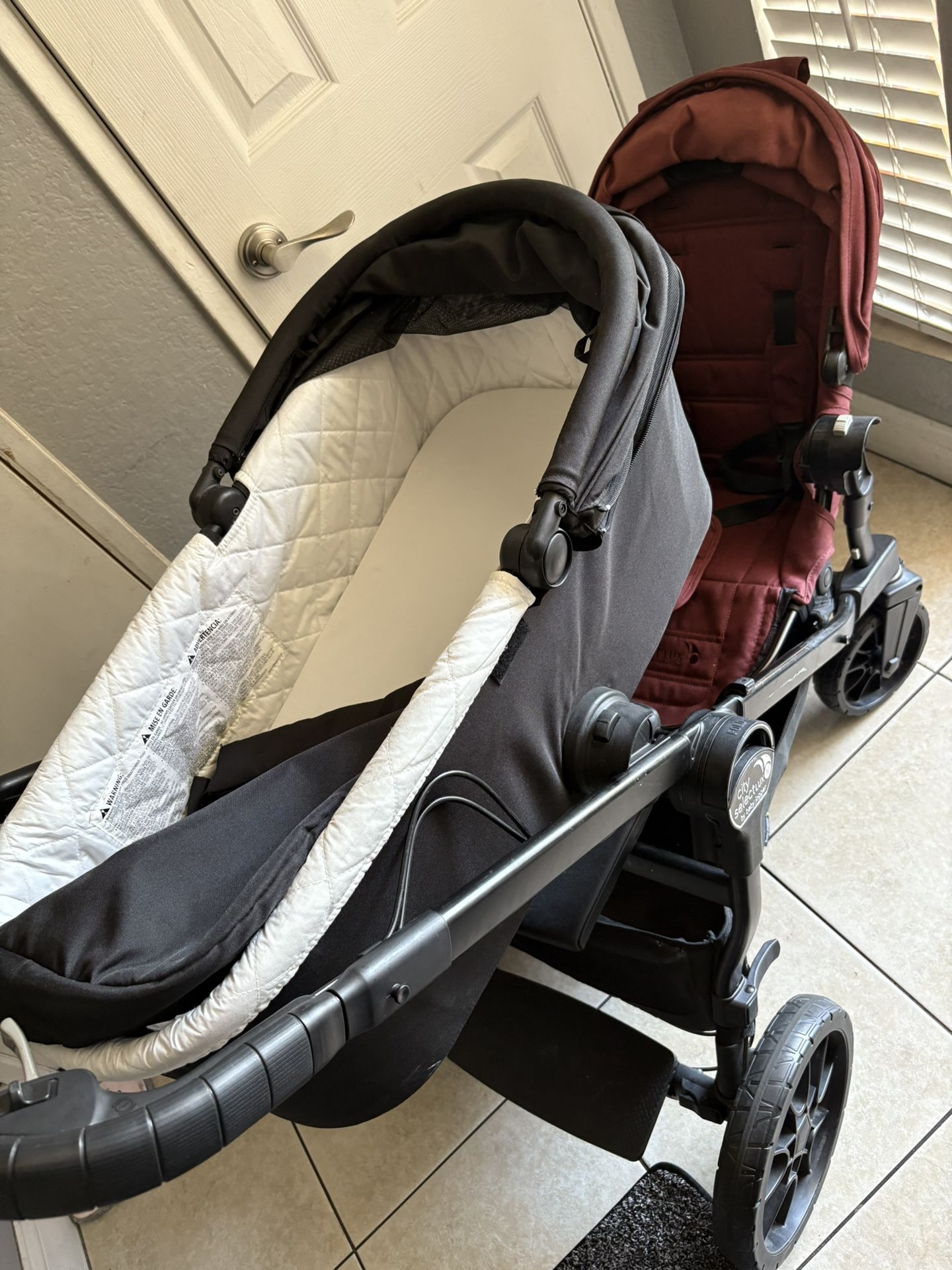 Baby Jogger City Select Lux Double Stroller With Bassinet
