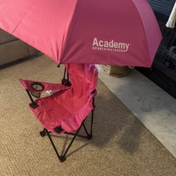 Kids Portable Chair With Attachable Umbrella 
