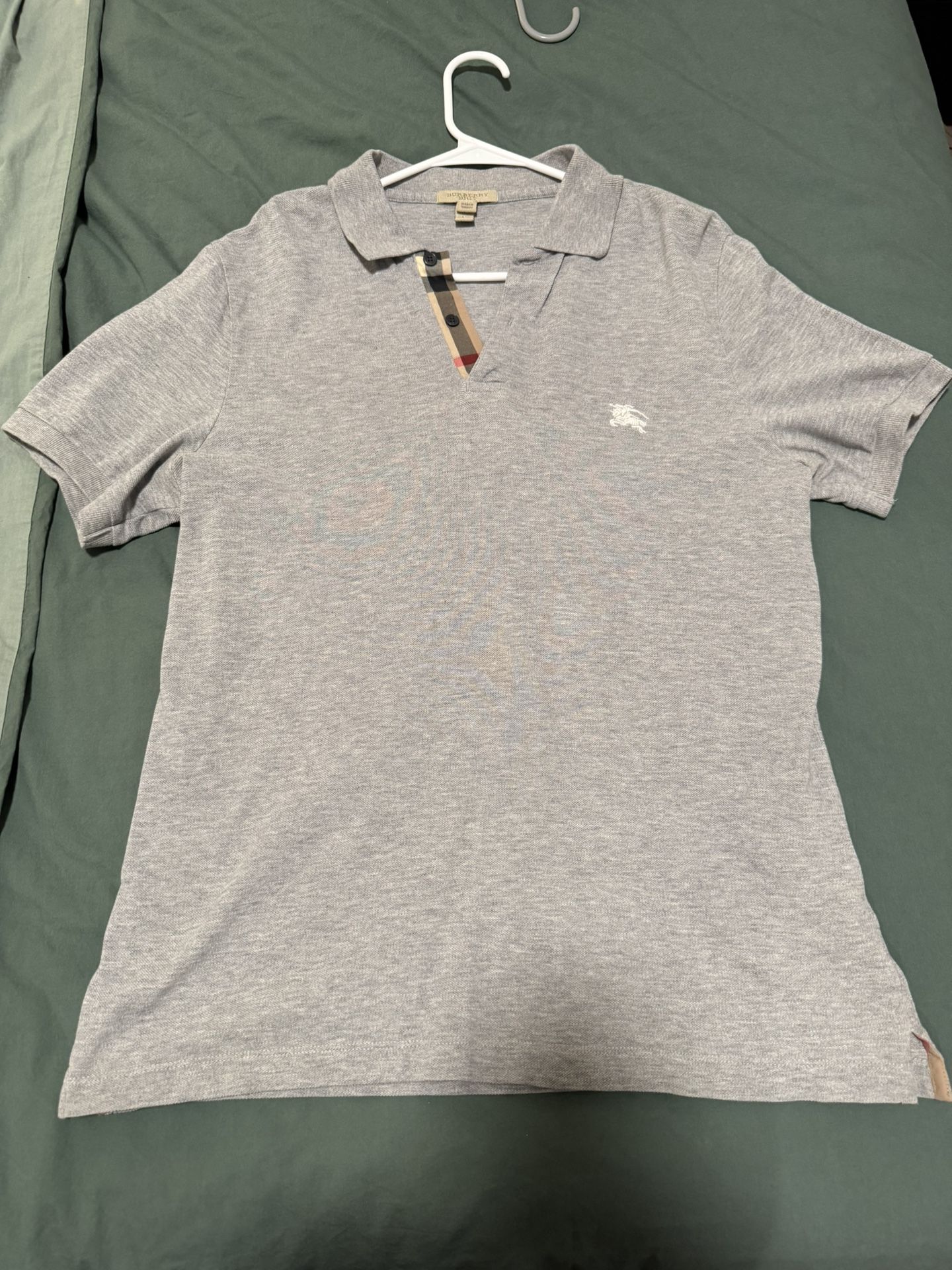 Burberry Men's Polo Grey large