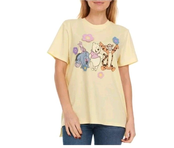Yellow Disney Winnie the Pooh Crochet Shirt – Cute & Cozy!