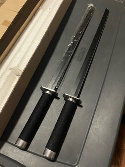 Ninja Assassin Strike Force Twin Swords Set for Ornamental Display Overall 25.5"