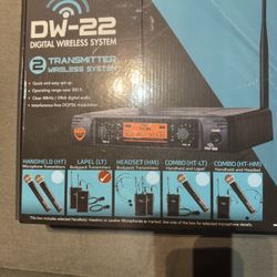 Nady DW-22 LT 24 bit Digital Dual Headmic Wireless Microphone System