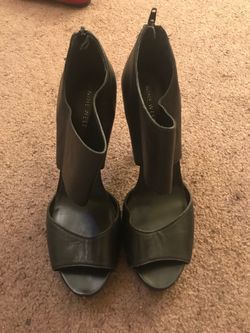 Nine West Black Leather Heels