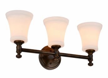 3-Light Vanity Wall Light Fixture Oil Rubbed Bronze