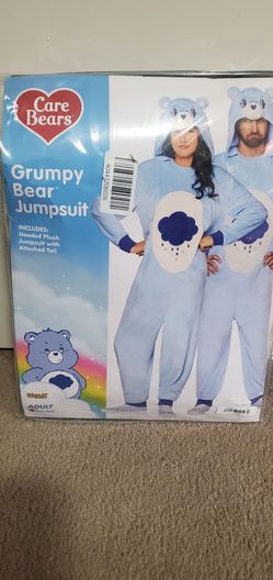 Care Bears Grumpy Bear Adult Jumpsuit / Onesie Costume (