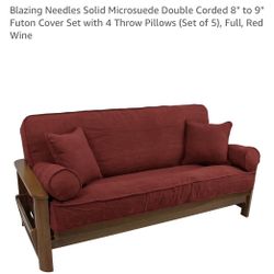 Brand New Futon Cover With Pillows 