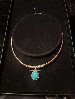 Turquoise gold necklace