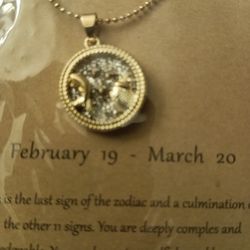 Pisces 18" adjustable rose gold necklace with pendant