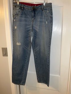 Light Wash Distressed Denim Jeans Size 9/10