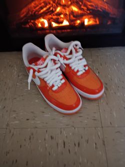 Members Only Fall Jacket(Looney Tunes Special edition)with Orange and White Patent Leather Air Force One/ Uptowns
