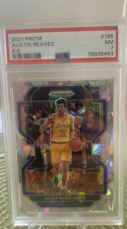Austin Reaves PSA 7 Rookie Card Panini Prizm Silver Ice