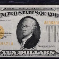 1928 Gold Certificate Note $10