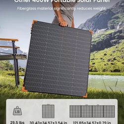 450W Portable Solar Panel,38V N-Type 16BB 25% High Efficiency Foldable Solar Charger for EcoFlow Delta/Anker C1000/C1000 Gen2/Bluetti Elite 100,IP68 W