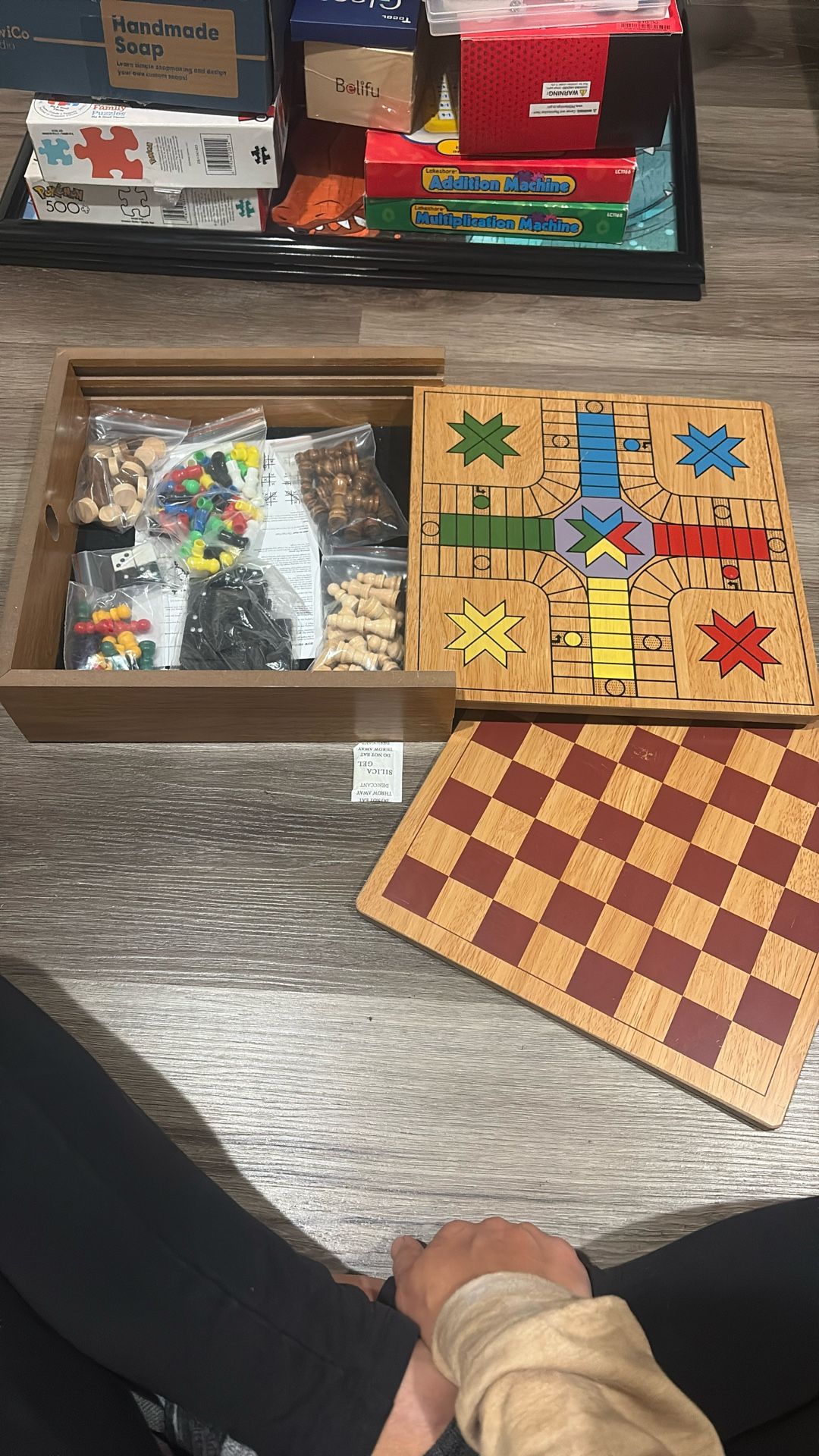Wooden 4-in-1 Game Board