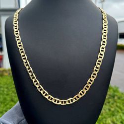 Jewelry New 14k yellow gold solid Mariner chain necklace 27.00” 8.20mm