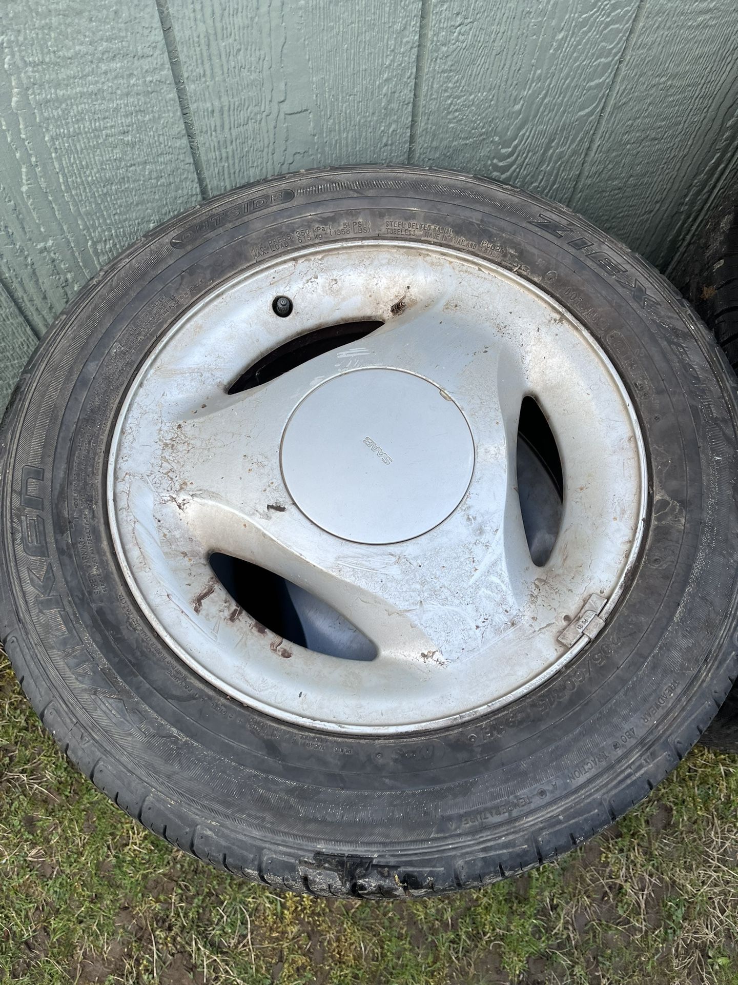 Vintage Saab 3 Spoke Wheels