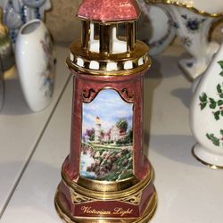 Thomas Kinkade Victorian Light ceramic lighthouse figurine.