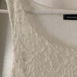 Subtle Lace White Graduation Dress NEW