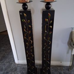 (2) Candle Stand Holders